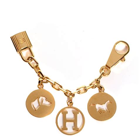 hermes breloque bag charm gold|Hermès Gold Olga Breloque Bag Charm Available For  .